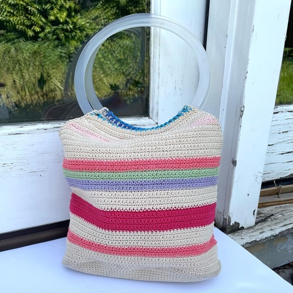 Liz Claiborne Handbags - Crochet Bag by Liz Claiborne Purse Round Handles
